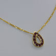 Laden Sie das Bild in den Galerie-Viewer, Vintage Gold-Kette 585er 14 Karat mit Anhänger „Rubinen“ 375er 10 Karat