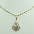 Laden Sie das Bild in den Galerie-Viewer, Vintage Damenkette 333er Gold mit Anhänger 585er Gold mit Diamanten 43cm