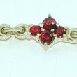 Laden Sie das Bild in den Galerie-Viewer, Damen Armkette Vintage / 835er Silber vergoldet mit Granat