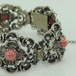 Laden Sie das Bild in den Galerie-Viewer, Vintage Damen Trachten Armband 835er Silber mit Rosenquarz
