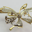 Laden Sie das Bild in den Galerie-Viewer, Vintage Brosche mit Diamanten ca. 0.40 ct / 750er 18 Karat Gold