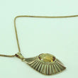 Laden Sie das Bild in den Galerie-Viewer, Vintage Damen Halskette mit Anhänger mit Citrin / 333er 8 Karat Gold / ca. 56 cm