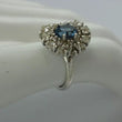 Laden Sie das Bild in den Galerie-Viewer, Damen Ring mit Blautopas & Zirkonia/ 925er Silber
