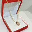 Laden Sie das Bild in den Galerie-Viewer, Vintage Gold-Kette 585er 14 Karat mit Anhänger „Rubinen“ 375er 10 Karat