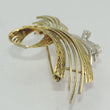 Laden Sie das Bild in den Galerie-Viewer, Vintage Brosche mit Diamanten ca. 0.05 ct / 585er 14 Karat Gold