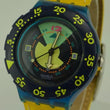 Laden Sie das Bild in den Galerie-Viewer, Swatch - Armbanduhr / mit gelben Lederarmband / Quarz