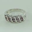 Laden Sie das Bild in den Galerie-Viewer, Vintage Damenring 925er Silber mit Amethyst 51 16,2 mm Ø