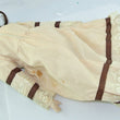 Laden Sie das Bild in den Galerie-Viewer, Puppe mit braun beigen Kleid / Porzellankopf & Stoffkörper / ca. 45 cm