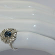 Laden Sie das Bild in den Galerie-Viewer, Damen Ring mit Blautopas & Zirkonia/ 925er Silber