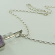 Laden Sie das Bild in den Galerie-Viewer, Vintage 925er Silber Damen Halskette & Anhänger mit Amethyst 835er Silber