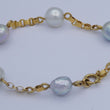 Laden Sie das Bild in den Galerie-Viewer, Vintage Armband mit Perlen 9 mm 585er 14 K Gold 18 cm