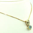 Laden Sie das Bild in den Galerie-Viewer, Damen Kette mit Anhänger Topas & Diamanten ca. 0.01 ct. / 333er & 585er Gold