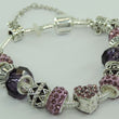 Laden Sie das Bild in den Galerie-Viewer, Damen 925er Silber Bettelarmband mit Farbsteinen 18 cm