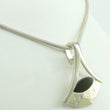 Laden Sie das Bild in den Galerie-Viewer, Esprit Vintage 925er Silber Damen Schlangenkette & Anhänger mit Onyx & Zirkonia