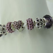 Laden Sie das Bild in den Galerie-Viewer, Damen 925er Silber Bettelarmband mit Farbsteinen 18 cm