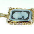 Laden Sie das Bild in den Galerie-Viewer, Anhänger Tandor Gemme mit Diamanten ca.0.20ct gesamt / 585er - 14 Karat Gelbgold