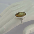 Laden Sie das Bild in den Galerie-Viewer, Solitär-Ring - mit großem Rauchquarz/ 925er Silber Ringgröße 61 19,4 mm Ø
