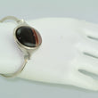 Laden Sie das Bild in den Galerie-Viewer, Vintage Damen Armreif mit Achat / 925er Silber / ca. 16,5 cm