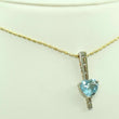 Laden Sie das Bild in den Galerie-Viewer, Halskette mit Anhänger Topas & Diamanten ca. 0.08 ct. / 585er & 750er Gold