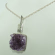 Laden Sie das Bild in den Galerie-Viewer, Vintage 925er Silber Damen Halskette & Anhänger mit Amethyst 835er Silber