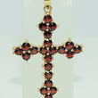 Laden Sie das Bild in den Galerie-Viewer, Vintage Kreuz Anhänger mit Böhmischem Granat / 333er 8 Karat Gold
