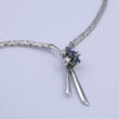 Laden Sie das Bild in den Galerie-Viewer, Collier mit Saphiren & Diamanten / 750er - 18 Karat Weißgold / ca. 48,0 cm