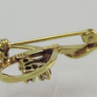 Laden Sie das Bild in den Galerie-Viewer, Vintage Anstecknadel mit Zirkonia & Rubin / 333er - 8 Karat Gelbgold