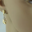 Laden Sie das Bild in den Galerie-Viewer, Vintage Damen Ohrringe mit Zirkonia / 585er 14 Karat Gelbgold