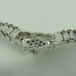 Laden Sie das Bild in den Galerie-Viewer, Vintage 835er Silber Damen Collier mit Saphir Rhodiniert