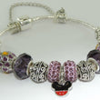 Laden Sie das Bild in den Galerie-Viewer, Damen 925er Silber Bettelarmband mit Farbsteinen 19 cm