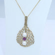 Laden Sie das Bild in den Galerie-Viewer, Vintage Kette & Anhänger mit Perle/Turmalin/ 333er 8 Karat Gold 45cm