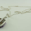 Laden Sie das Bild in den Galerie-Viewer, Vintage 925er Silber Damen Halskette & Anhänger mit Amethyst 835er Silber