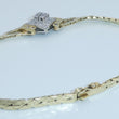 Laden Sie das Bild in den Galerie-Viewer, Vintage Damen Armkette mit Diamanten ca.0.30 ct, 14 Karat 585er Gold