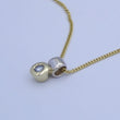 Laden Sie das Bild in den Galerie-Viewer, Kette 8 Karat & Anhänger 14 Karat Gold mit 0.10 ct. Diamant / 42 cm
