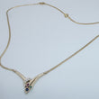 Laden Sie das Bild in den Galerie-Viewer, Vintage Damen Collier mit Rubin Smaragd Saphir& Diamanten 333er 8Karat Gelbgold