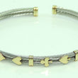 Laden Sie das Bild in den Galerie-Viewer, Damen Armreif & Ring Edelstahl & Gold 750er 18 Karat - 55 17,5 mm Ø mit