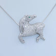 Laden Sie das Bild in den Galerie-Viewer, Kette mit Anhänger 750er Gold ca, 2,4 Karat .Diamanten Kette 14 Karat 50 cm