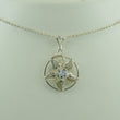 Laden Sie das Bild in den Galerie-Viewer, Vintage Damen 925er Silber Kette & 830er Silber Anhänger mit Zirkonia