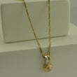 Laden Sie das Bild in den Galerie-Viewer, Vintage Kette mit Anhänger 0.10 ct. Diamant / 585er 14 Karat Gold / ca. 44 cm