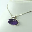 Laden Sie das Bild in den Galerie-Viewer, Vintage 925er Silber Damen Halskette & Anhänger mit Amethyst 925er Silber