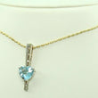 Laden Sie das Bild in den Galerie-Viewer, Halskette mit Anhänger Topas & Diamanten ca. 0.08 ct. / 585er & 750er Gold