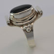 Laden Sie das Bild in den Galerie-Viewer, Vintage Damenring Onyx / 925 Silber 62 19,7 mm Ø