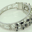 Laden Sie das Bild in den Galerie-Viewer, Damen Armreif Nickel & Silber mit Saphire ca. 0.50 ct und Diamanten ca. 18 ct