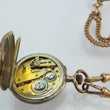 Laden Sie das Bild in den Galerie-Viewer, Halskettenuhr Taschenuhr 800er silber - Handaufzug - mit Kette 25 cm Vergoldet
