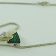 Laden Sie das Bild in den Galerie-Viewer, Vintage Damen 925er Silber Halskette & Anhänger mit Zirkonia & Achat