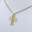 Laden Sie das Bild in den Galerie-Viewer, Kreuz 585er 14 K - Anhänger&Diamant mit Kette 333er 8 Karat 52 cm