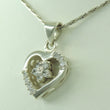 Laden Sie das Bild in den Galerie-Viewer, Vintage Damen 925er Silber Kette mit Zirkonia Anhänger