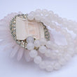 Laden Sie das Bild in den Galerie-Viewer, Vintage Damen Armband Rosenquarz 16cm