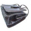 Laden Sie das Bild in den Galerie-Viewer, Vintage Design Schlangenleder Braun Damen Handtasche mit Handspiegel