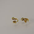 Laden Sie das Bild in den Galerie-Viewer, Vintage Ohrstecker mit Zirkonia 0.25 ct 750er 18 Karat Gelbgold